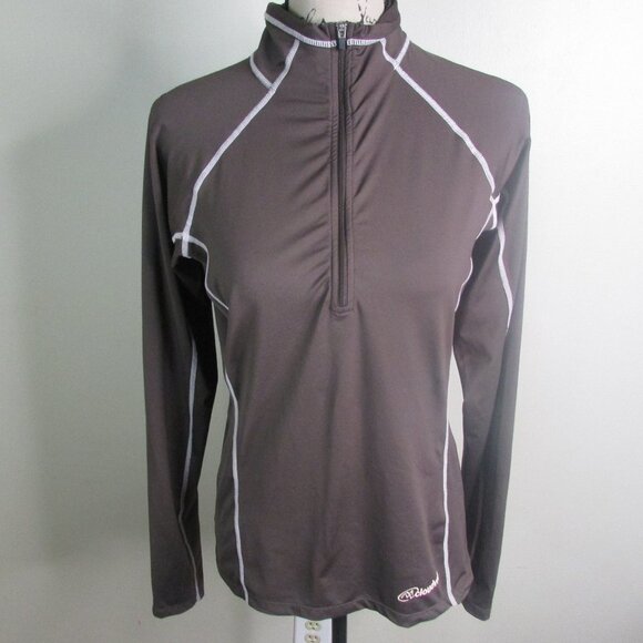 Cloudveil Pullover Jacket Top M Brown 1/2 Zip - Picture 1 of 12